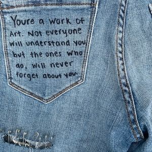 Low rise Tobi jeans unique and one of a kind